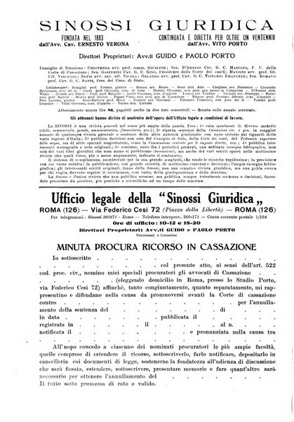 Sinossi giuridica compendio ordinato di giurisprudenza, scienza e bibliografia ...