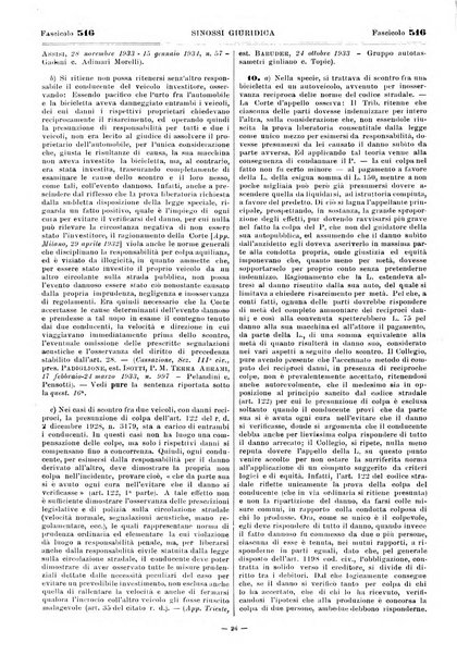 Sinossi giuridica compendio ordinato di giurisprudenza, scienza e bibliografia ...