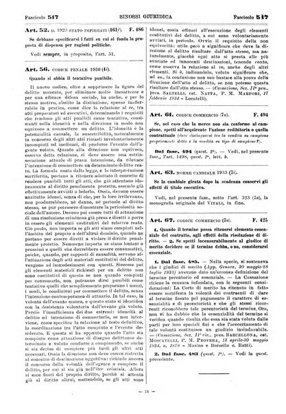 Sinossi giuridica compendio ordinato di giurisprudenza, scienza e bibliografia ...