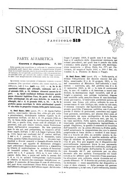 Sinossi giuridica compendio ordinato di giurisprudenza, scienza e bibliografia ...