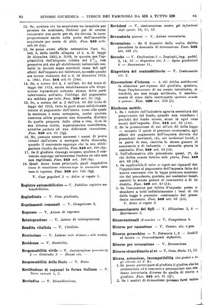 Sinossi giuridica compendio ordinato di giurisprudenza, scienza e bibliografia ...