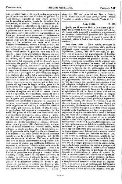 Sinossi giuridica compendio ordinato di giurisprudenza, scienza e bibliografia ...