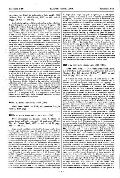 Sinossi giuridica compendio ordinato di giurisprudenza, scienza e bibliografia ...