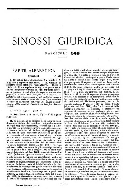 Sinossi giuridica compendio ordinato di giurisprudenza, scienza e bibliografia ...