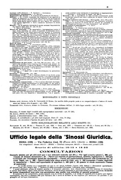 Sinossi giuridica compendio ordinato di giurisprudenza, scienza e bibliografia ...