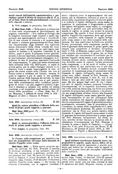 Sinossi giuridica compendio ordinato di giurisprudenza, scienza e bibliografia ...