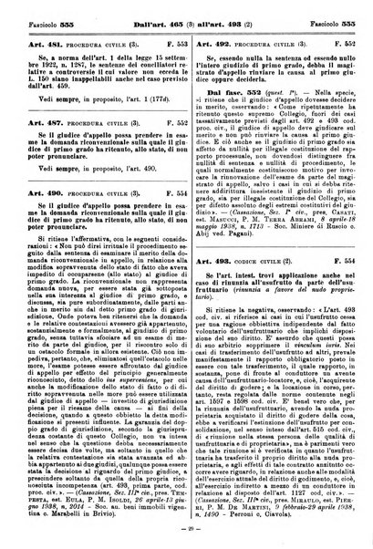 Sinossi giuridica compendio ordinato di giurisprudenza, scienza e bibliografia ...