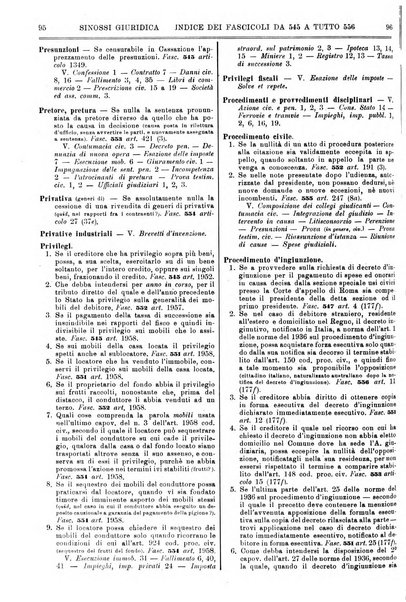 Sinossi giuridica compendio ordinato di giurisprudenza, scienza e bibliografia ...