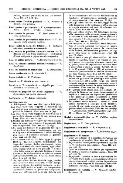 Sinossi giuridica compendio ordinato di giurisprudenza, scienza e bibliografia ...