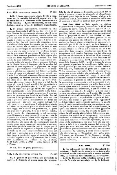 Sinossi giuridica compendio ordinato di giurisprudenza, scienza e bibliografia ...