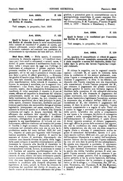 Sinossi giuridica compendio ordinato di giurisprudenza, scienza e bibliografia ...