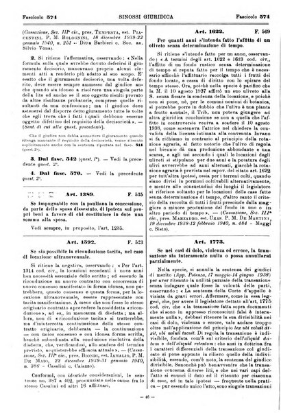 Sinossi giuridica compendio ordinato di giurisprudenza, scienza e bibliografia ...