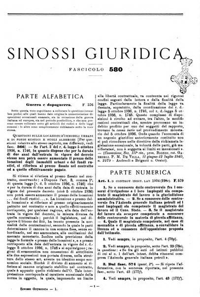 Sinossi giuridica compendio ordinato di giurisprudenza, scienza e bibliografia ...