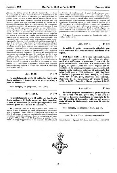 Sinossi giuridica compendio ordinato di giurisprudenza, scienza e bibliografia ...