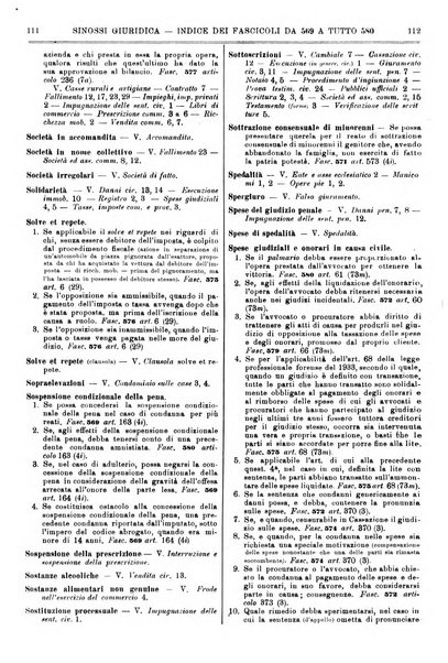 Sinossi giuridica compendio ordinato di giurisprudenza, scienza e bibliografia ...