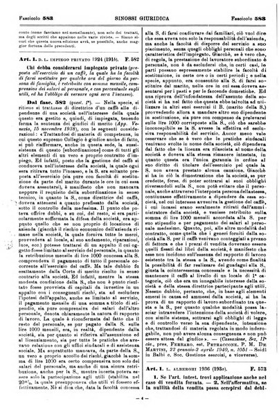 Sinossi giuridica compendio ordinato di giurisprudenza, scienza e bibliografia ...