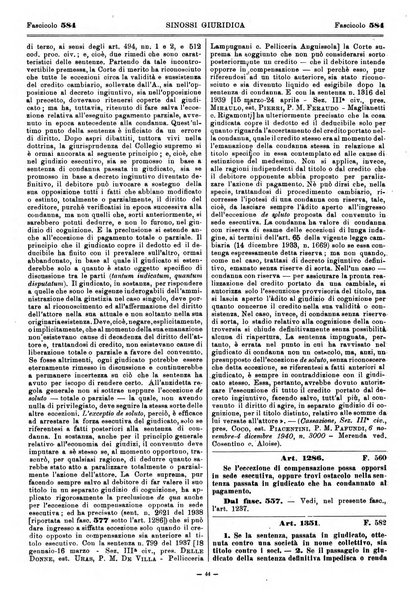 Sinossi giuridica compendio ordinato di giurisprudenza, scienza e bibliografia ...