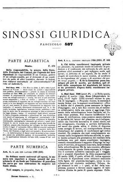 Sinossi giuridica compendio ordinato di giurisprudenza, scienza e bibliografia ...