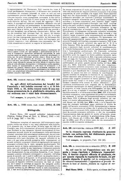 Sinossi giuridica compendio ordinato di giurisprudenza, scienza e bibliografia ...