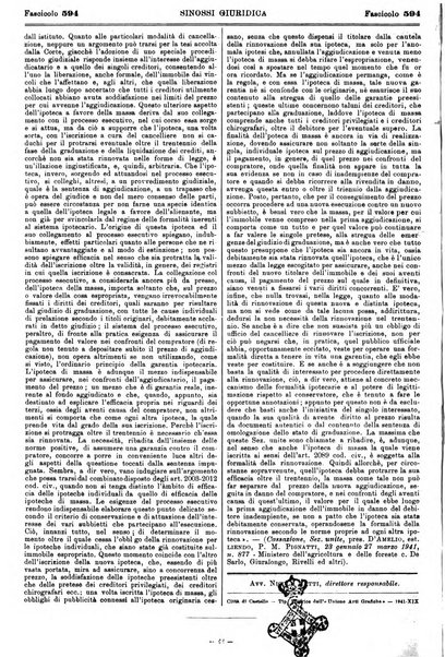 Sinossi giuridica compendio ordinato di giurisprudenza, scienza e bibliografia ...