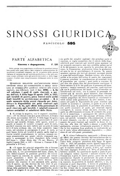 Sinossi giuridica compendio ordinato di giurisprudenza, scienza e bibliografia ...