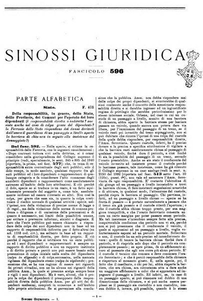 Sinossi giuridica compendio ordinato di giurisprudenza, scienza e bibliografia ...