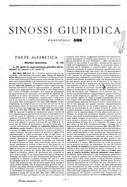 Sinossi giuridica compendio ordinato di giurisprudenza, scienza e bibliografia ...