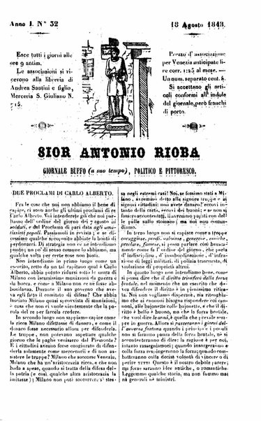 Sior Antonio Rioba : giornale buffo, politico e pittoresco