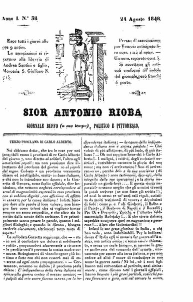 Sior Antonio Rioba : giornale buffo, politico e pittoresco