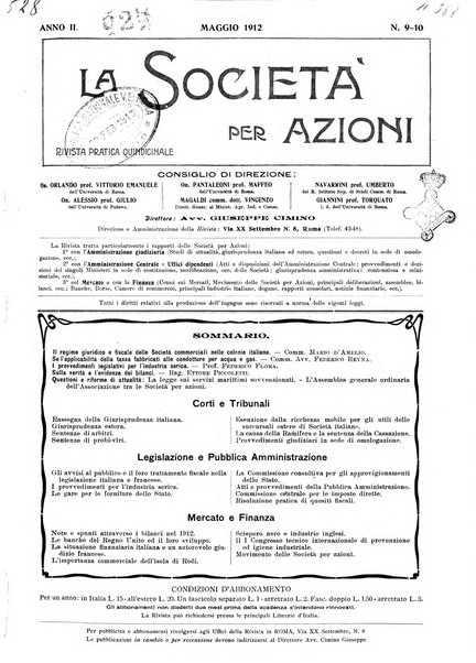 La societa per azioni rivista pratica quindicinale