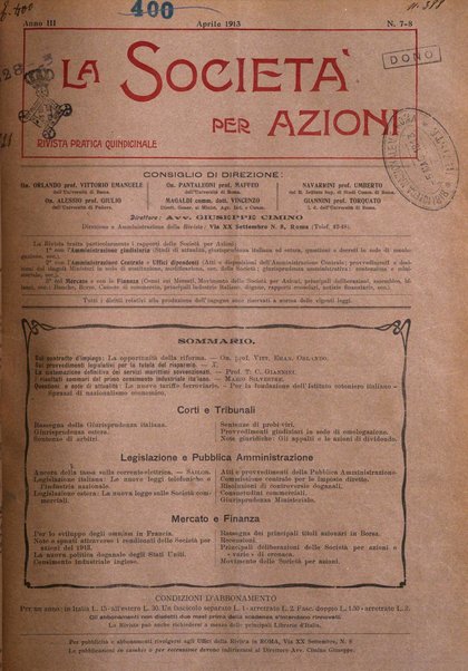 La societa per azioni rivista pratica quindicinale