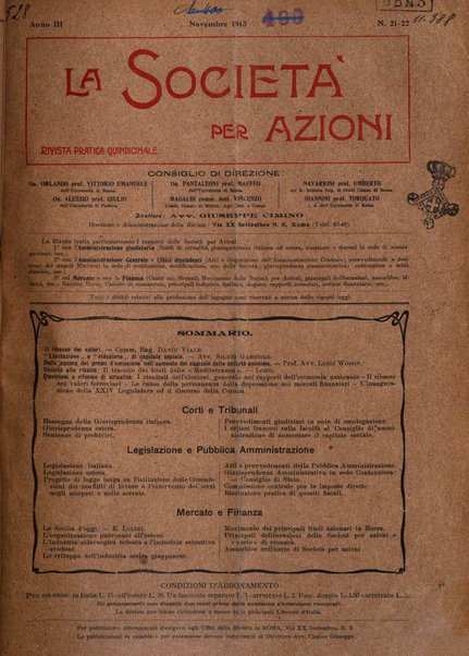 La societa per azioni rivista pratica quindicinale