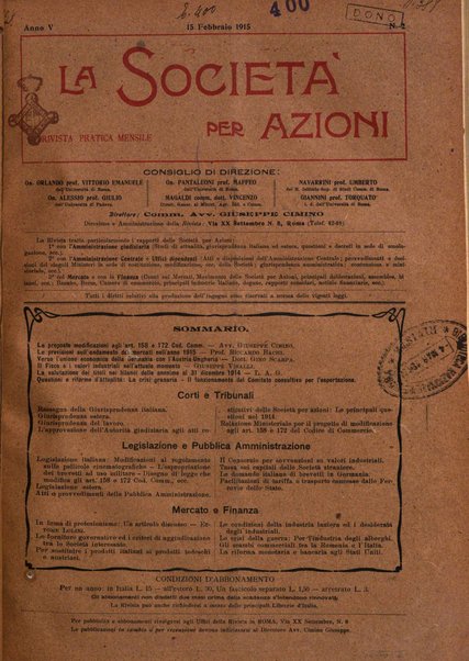 La societa per azioni rivista pratica quindicinale