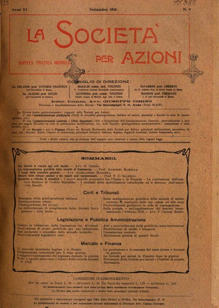 La societa per azioni rivista pratica quindicinale