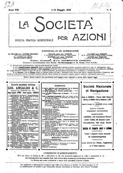 La societa per azioni rivista pratica quindicinale