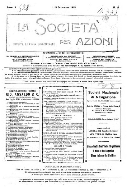 La societa per azioni rivista pratica quindicinale