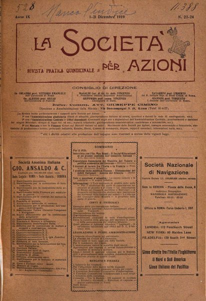 La societa per azioni rivista pratica quindicinale