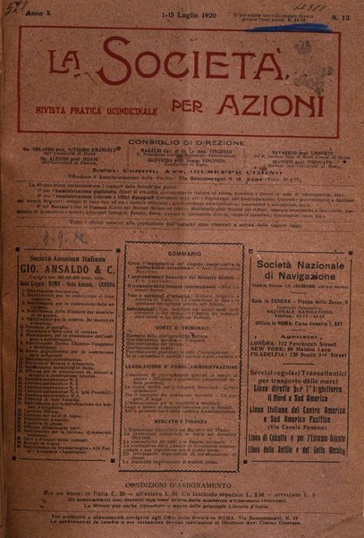 La societa per azioni rivista pratica quindicinale