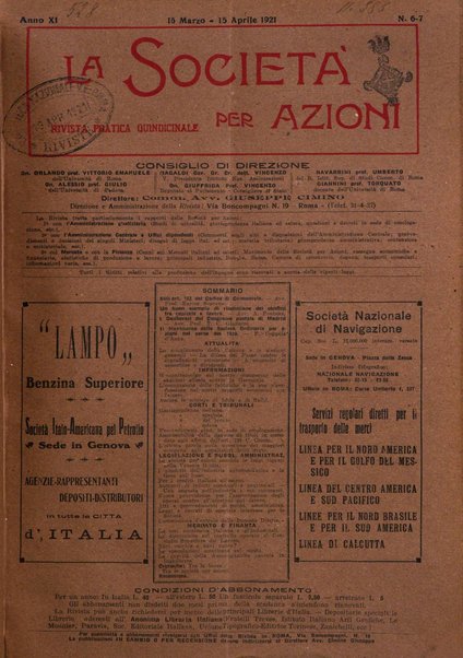 La societa per azioni rivista pratica quindicinale