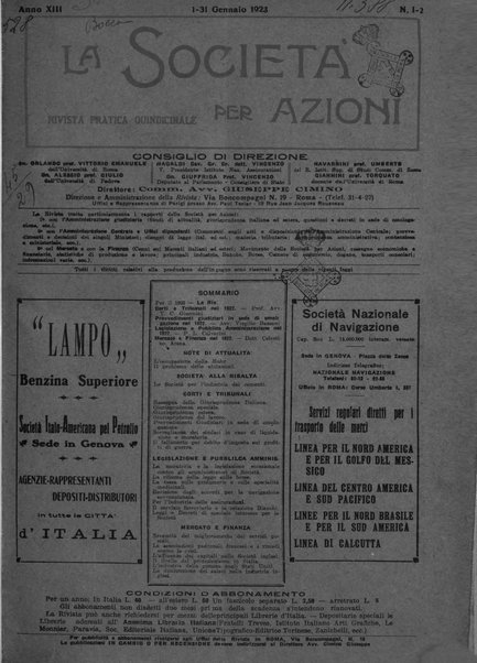 La societa per azioni rivista pratica quindicinale