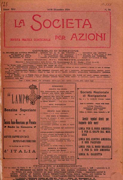 La societa per azioni rivista pratica quindicinale