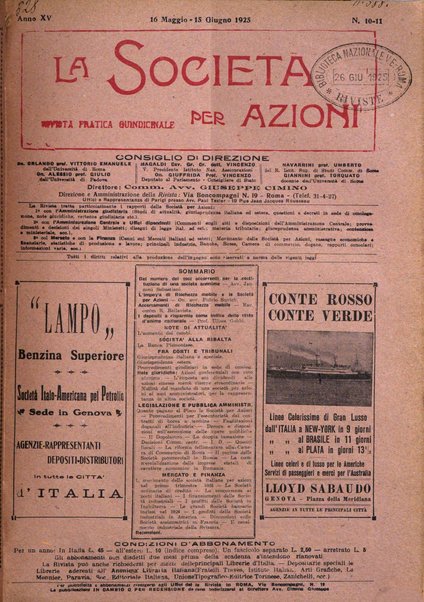 La societa per azioni rivista pratica quindicinale