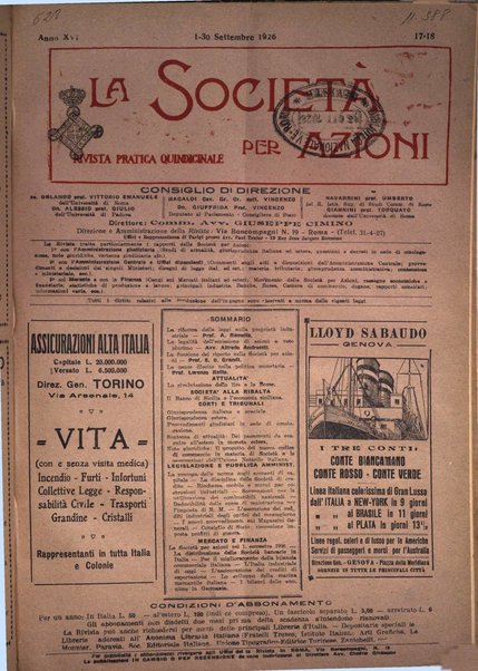 La societa per azioni rivista pratica quindicinale