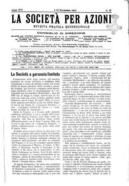 La societa per azioni rivista pratica quindicinale