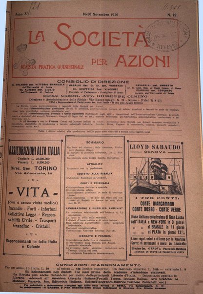 La societa per azioni rivista pratica quindicinale