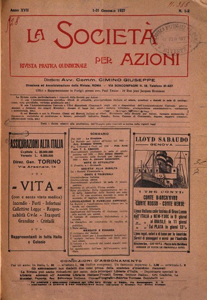 La societa per azioni rivista pratica quindicinale