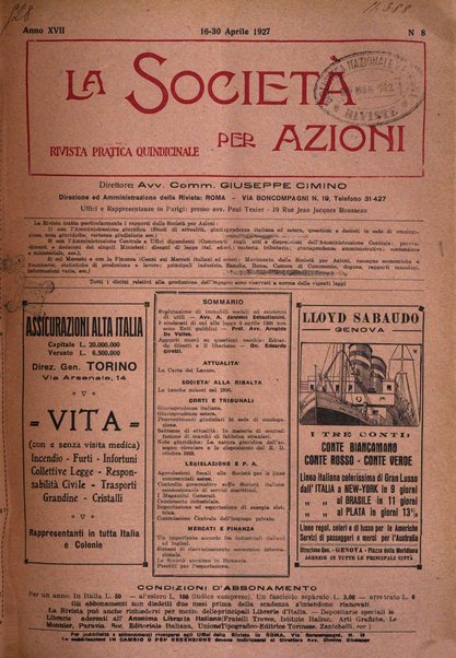 La societa per azioni rivista pratica quindicinale