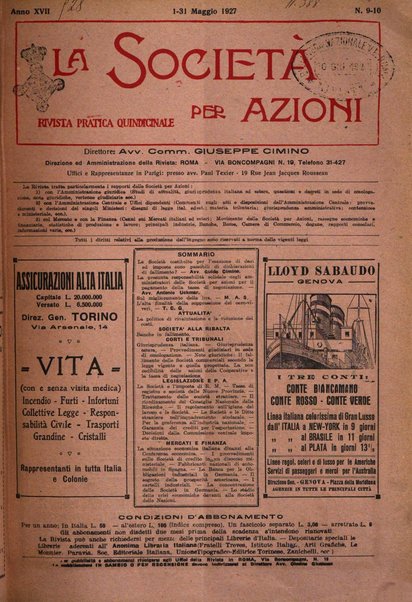 La societa per azioni rivista pratica quindicinale