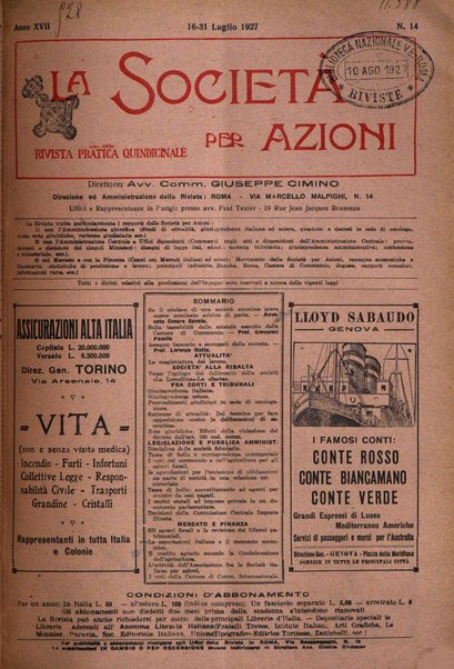 La societa per azioni rivista pratica quindicinale