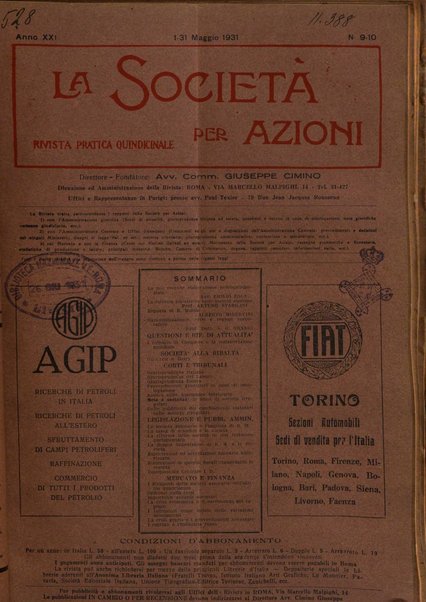 La societa per azioni rivista pratica quindicinale